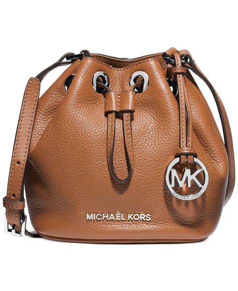 michael kors nicole small bucket leather drawstring bag crossbody bag|MICHAEL Michael Kors Small Bucket Metallic Crossbody Bag.